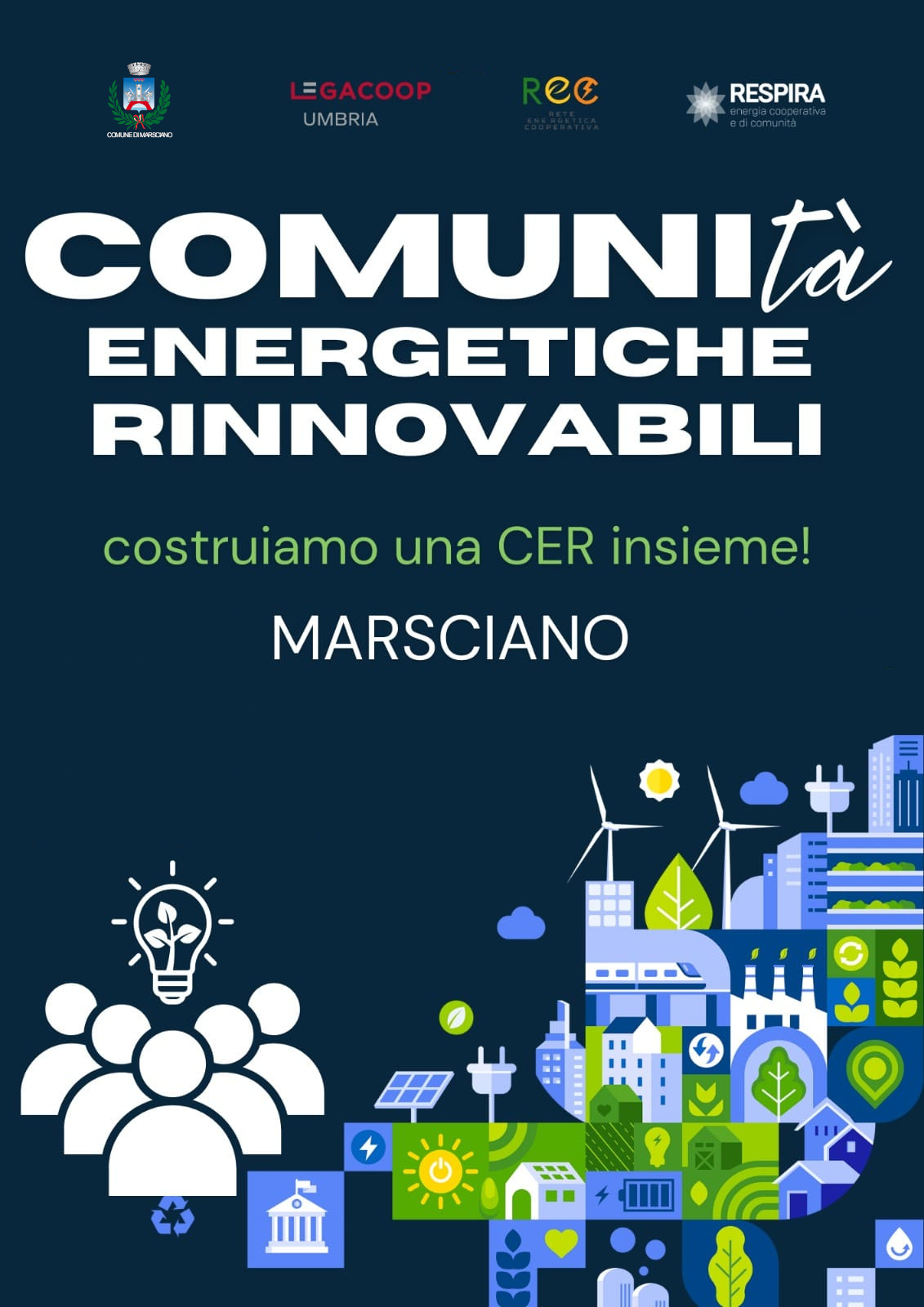 Comune e Legacoop Umbria al lavoro per far nascere una Comunità Energetica Rinnovabile a Marsciano 