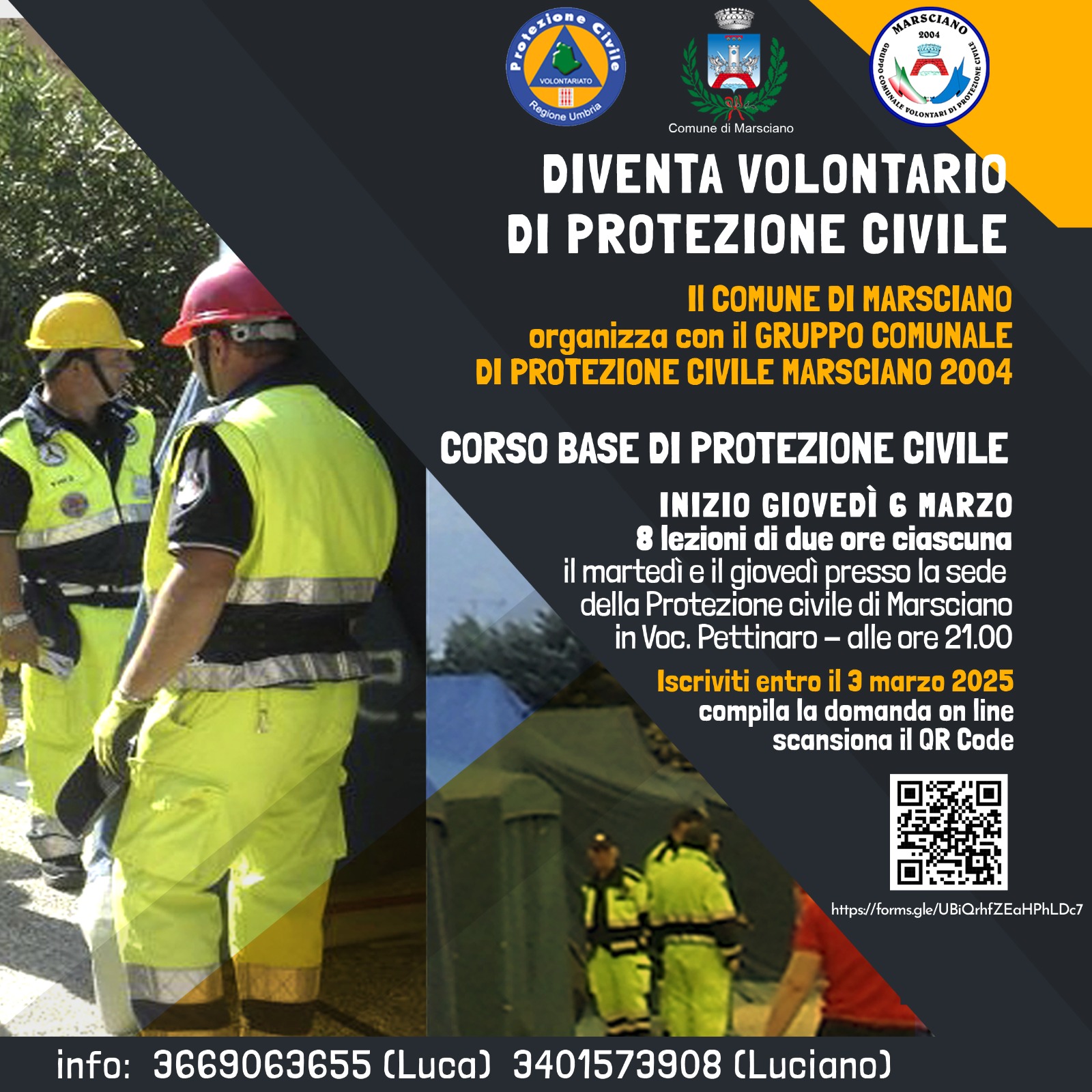 Aperte le iscrizioni al Corso base per diventare volontario di Protezione civile