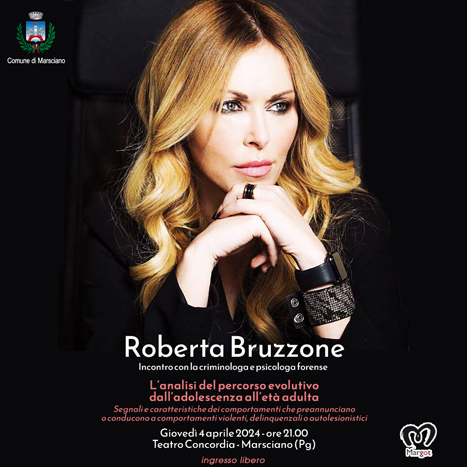 Roberta Bruzzone a Marsciano giovedì 4 aprile