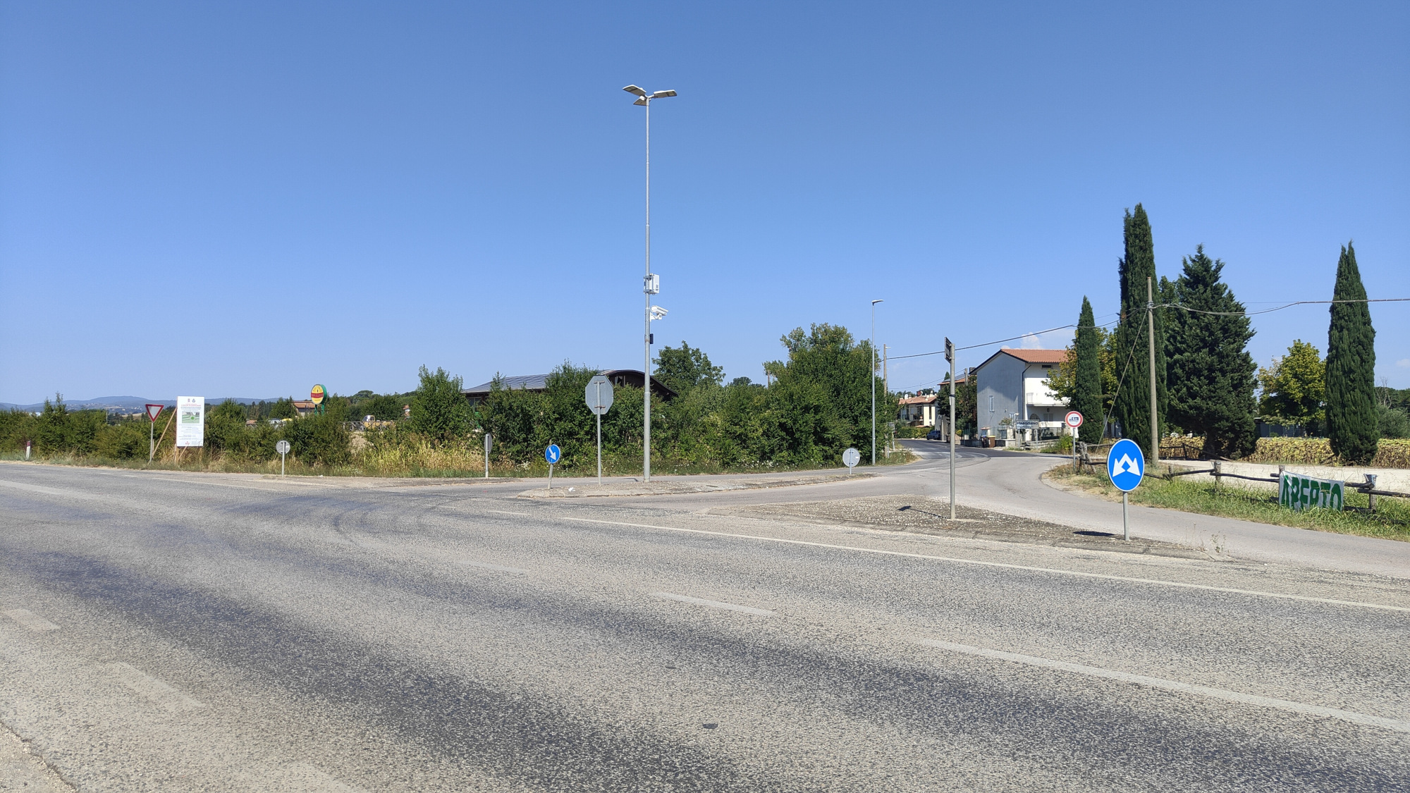 Al via i lavori di realizzazione di una rotatoria sulla strada provinciale 375/4 di Marsciano all’altezza dello svincolo per il Cerro